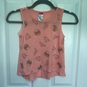 🛒 Pink and Gold DC Comics Tank Top